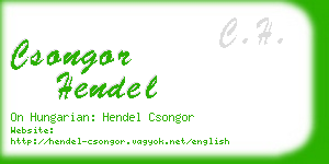 csongor hendel business card